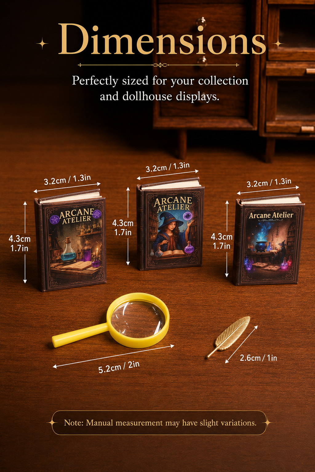 HOMEZEK 1:6 Miniature Magic Storybook Set for Dollhouse and Collectors