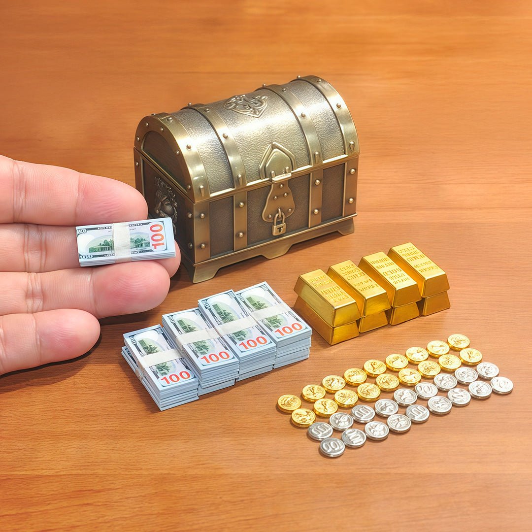 1:6 Miniature Treasure Chest Model 66Pcs Set - Chupeter LLC
