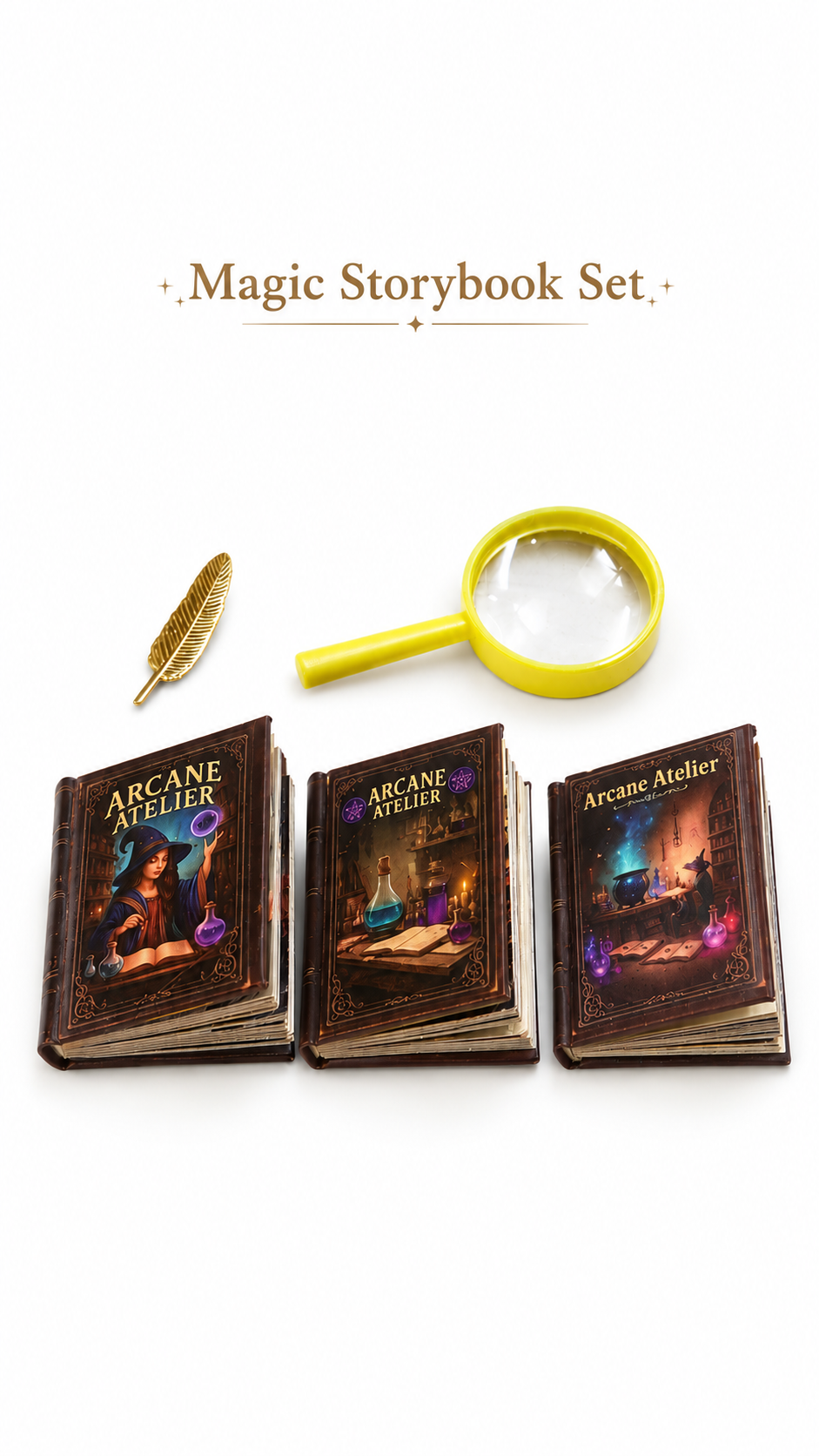 HOMEZEK 1:6 Miniature Magic Storybook Set for Dollhouse and Collectors