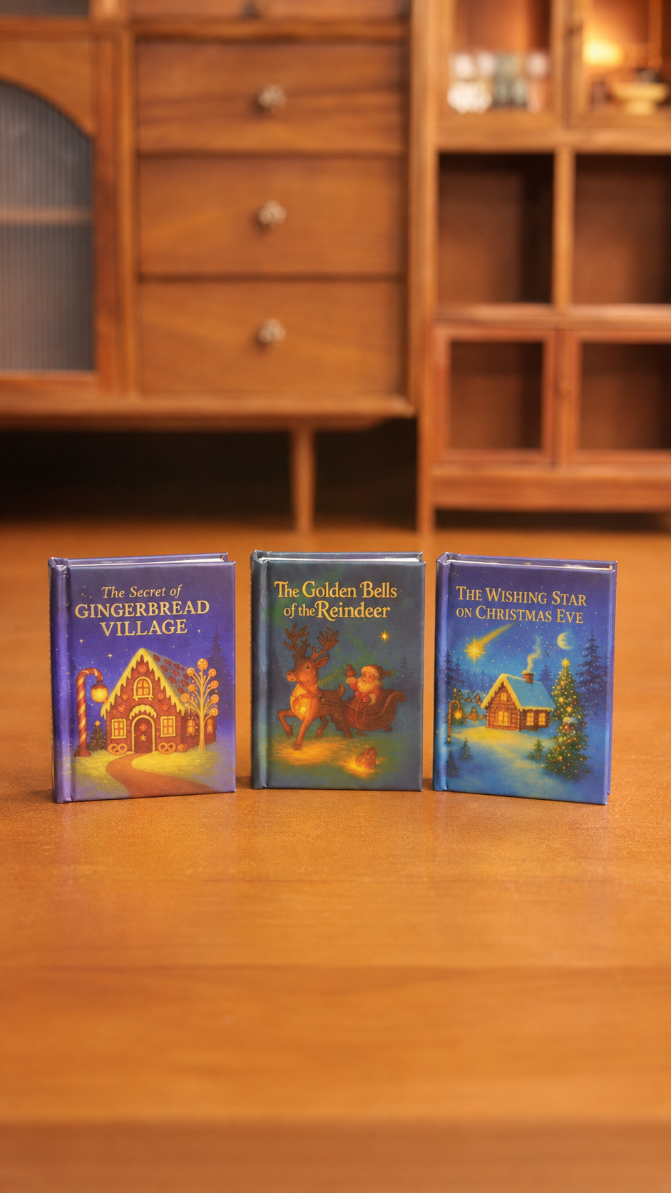 HOMEZEK 1:6 Miniature Christmas Storybook Set for Dollhouse and Collectors
