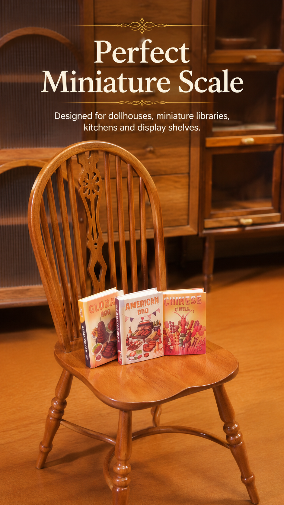 HOMEZEK 1:6 Miniature Barbecue Storybook Set for Dollhouse and Collectors