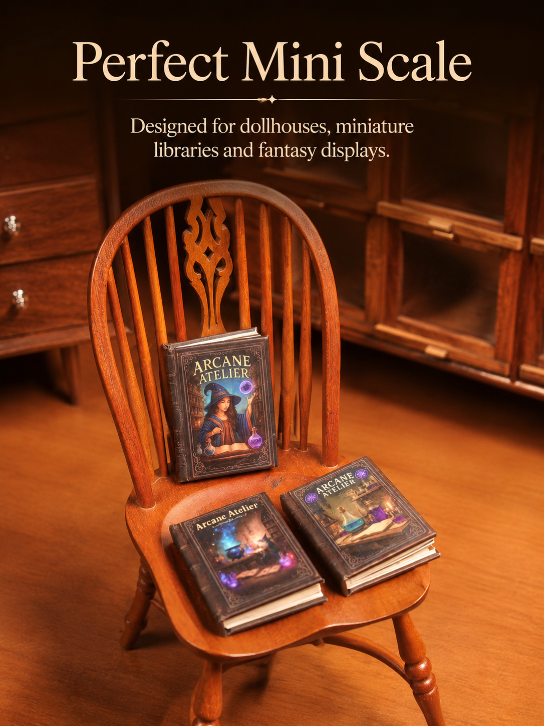 HOMEZEK 1:6 Miniature Magic Storybook Set for Dollhouse and Collectors
