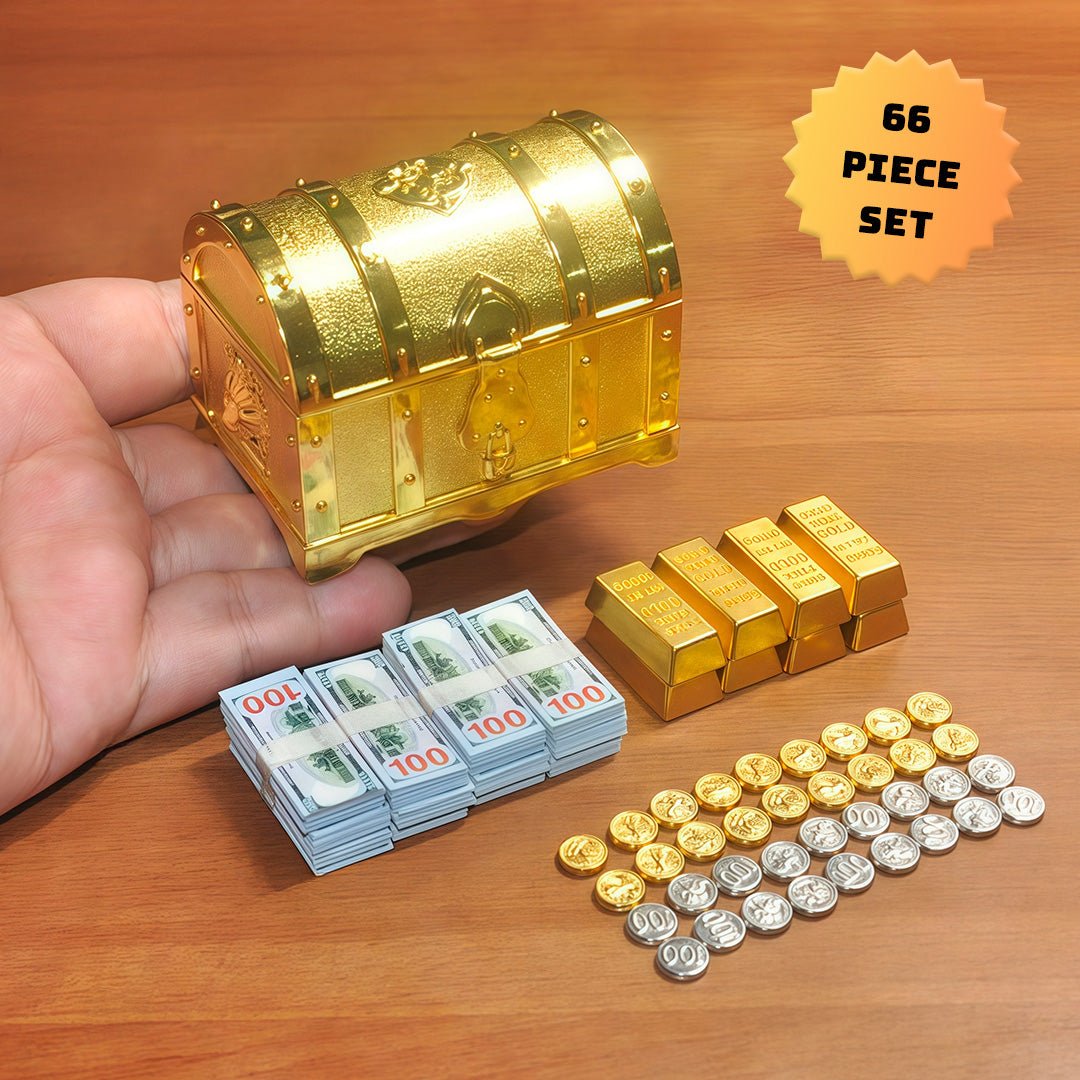1:6 Miniature Treasure Chest Model 66Pcs Set - Chupeter LLC