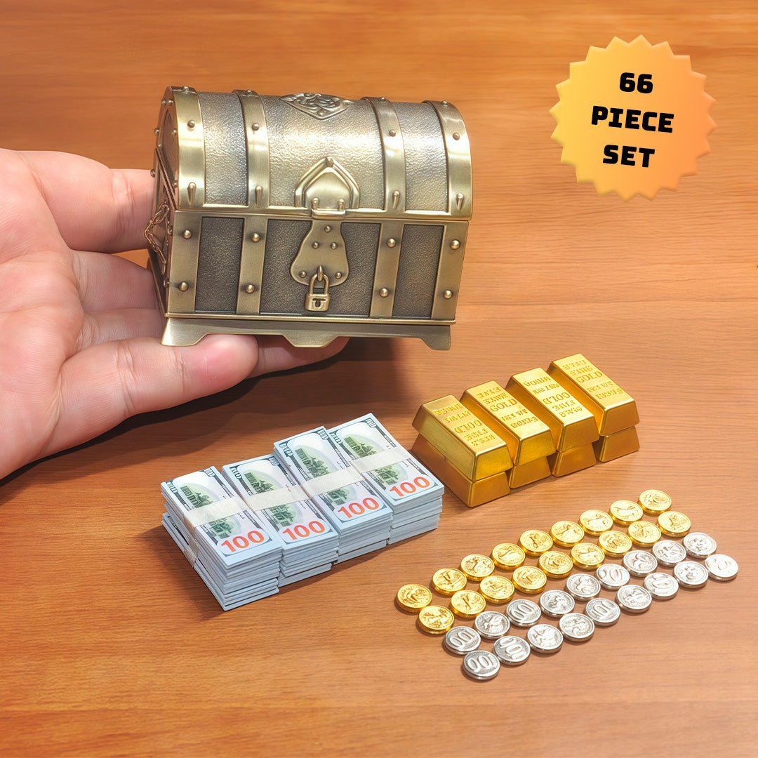 1:6 Miniature Treasure Chest Model 66Pcs Set - Chupeter LLC