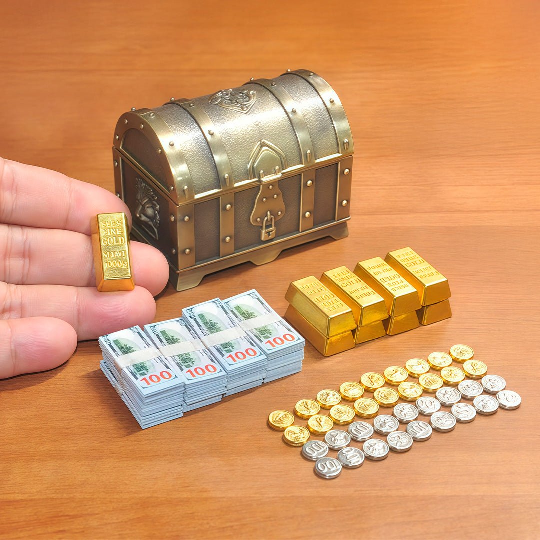 1:6 Miniature Treasure Chest Model 66Pcs Set - Chupeter LLC