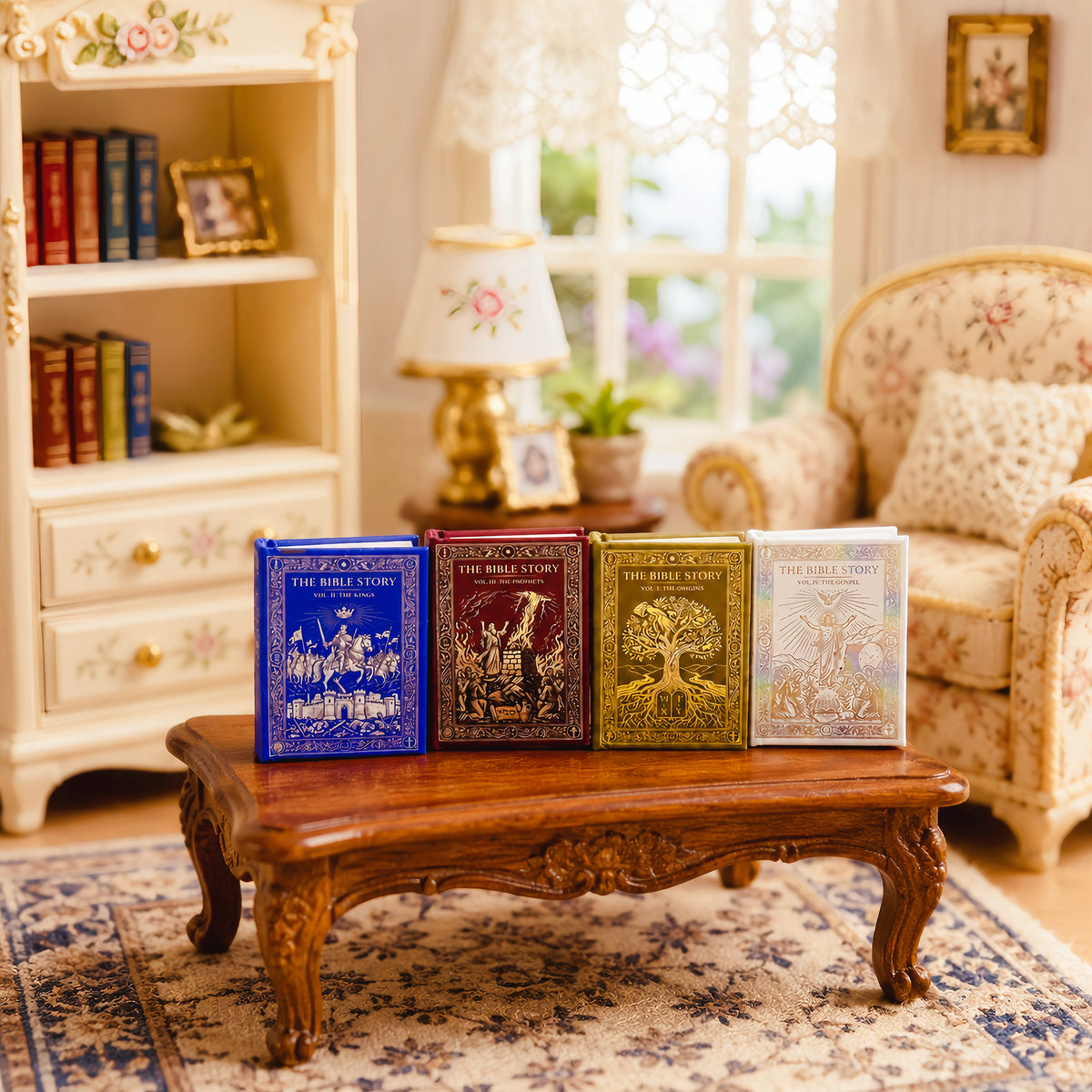 Christian Bible Story Collection, 4-Book Faith Keepsake Set, Mini Bible Story Books, Faith Reminder & Christian Gift